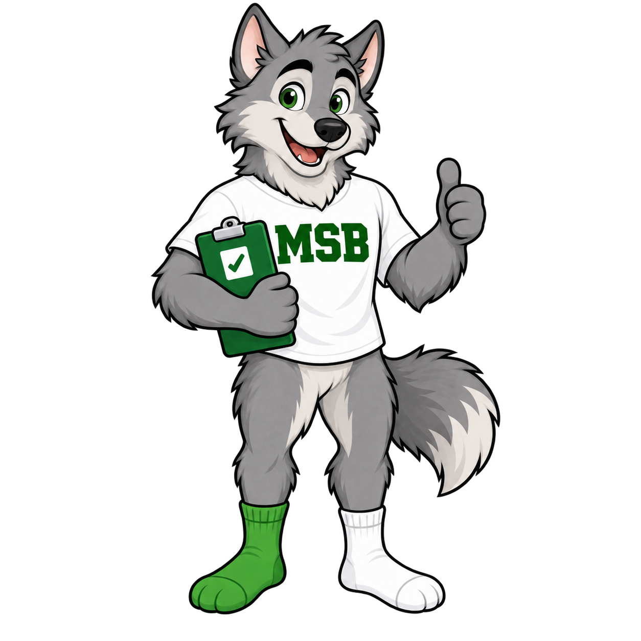 Matching Sox Business wolf mascot